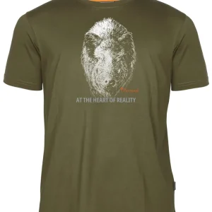 Begrenztes Angebot Pinewood T-Shirt Wildboar, H. Olive